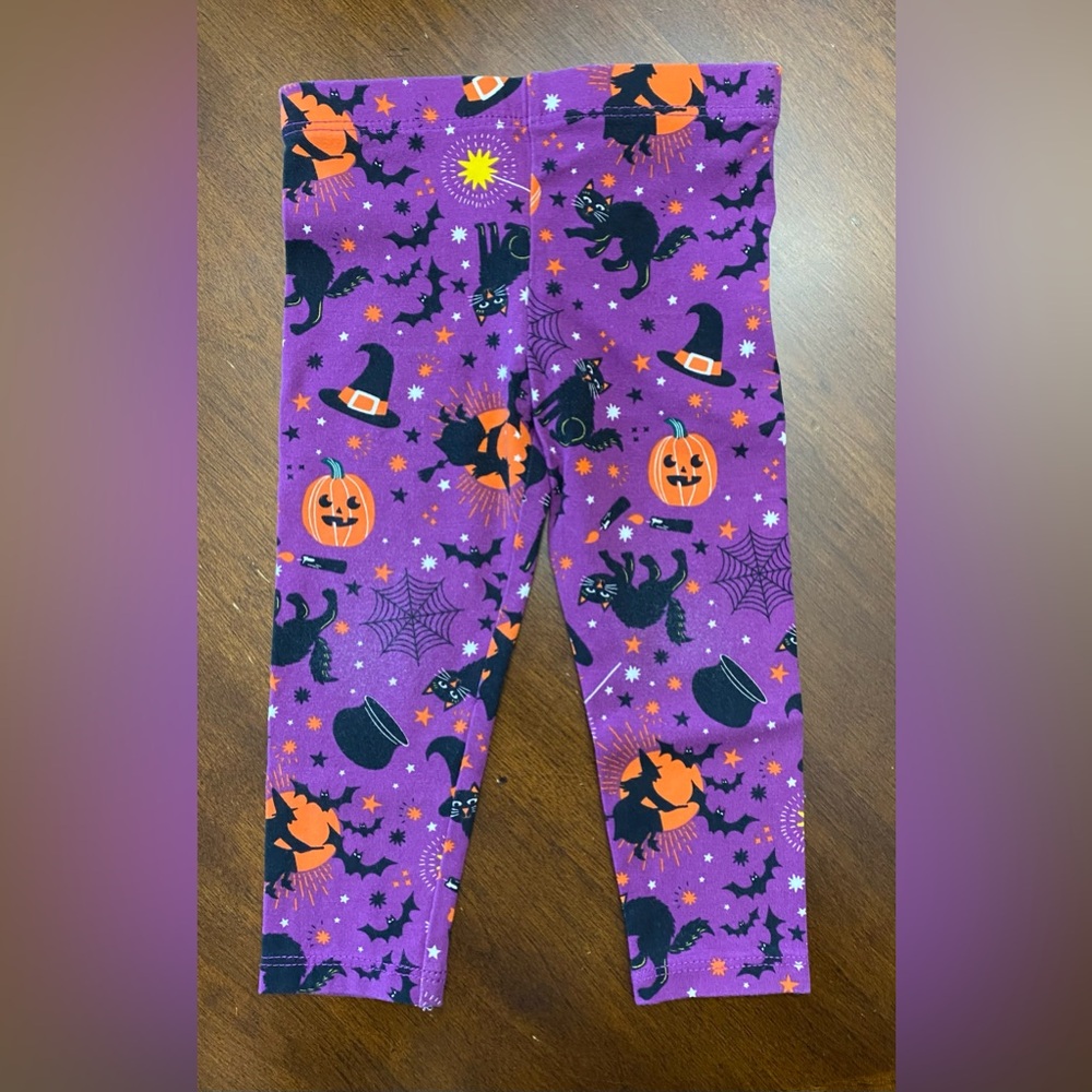 18-24M Toddler girl Purple Halloween Leggings